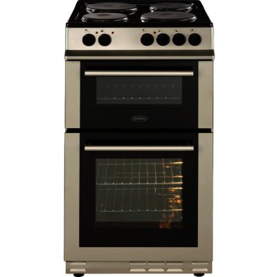 Belling FS50EFDO 50cm Double Oven Electric Cooker in Silver